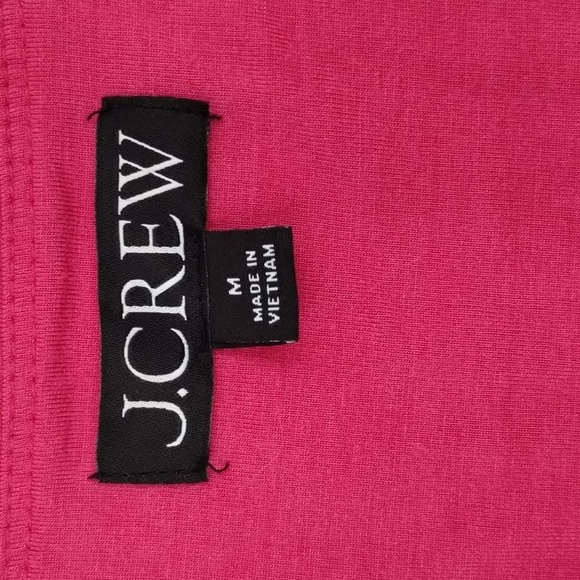 J Crew top blouse pink size medium crushed velvet tie long sleeve crop V-neck - Picture 6 of 12